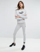 Puma Essentials Logo Leggings In Gray - Gray