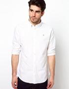Farah Vintage Oxford Shirt With Button Down Collar - White