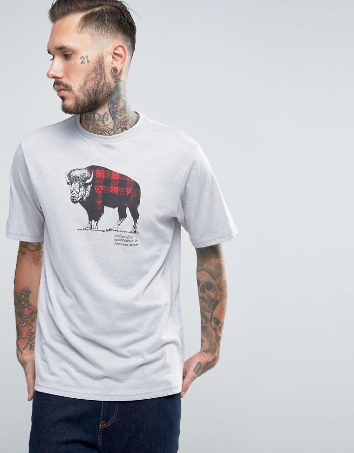 Columbia Check The Buffalo T-shirt - Gray