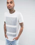 Asos T-shirt With Burn Out & Reverse Box Print - White