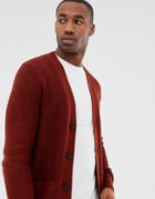 New Look Cardigan In Rust - Orange