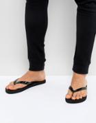 New Look Flip Flops In Black - Black