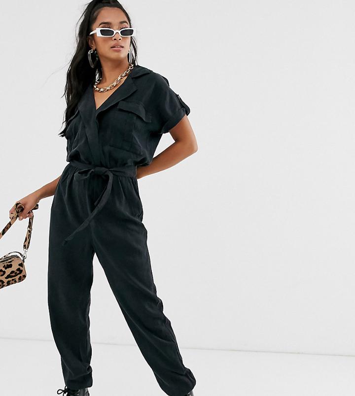 Noisy May Petite Utility Jumpsuit - Black