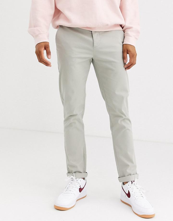 Asos Design Slim Chinos In Beige