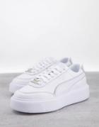 Puma Oslo Maja Sneakers In White And Silver Piping