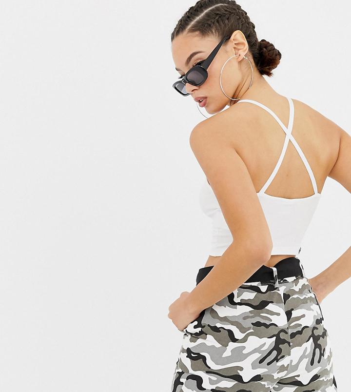Puma Exclusive White Cross Back Crop Top - White