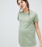 Asos Design Maternity Ultimate T-shirt With Crew Neck - Green