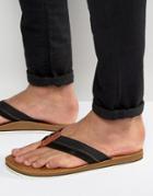 Aldo Galoisa Canvas & Suede Flip Flops - Black