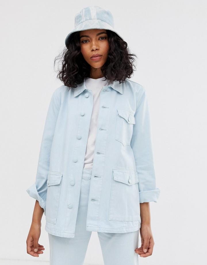 M.c. Overalls Work Jacket In Denim-blue