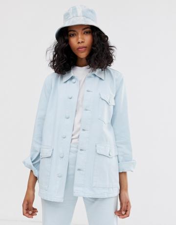 M.c. Overalls Work Jacket In Denim-blue