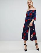 Lipsy Wide Leg Floral Culottes - Multi