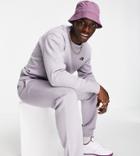 The North Face Oversized Essential Sweatpants In Lilac Gray Exclusive At Asos-grey
