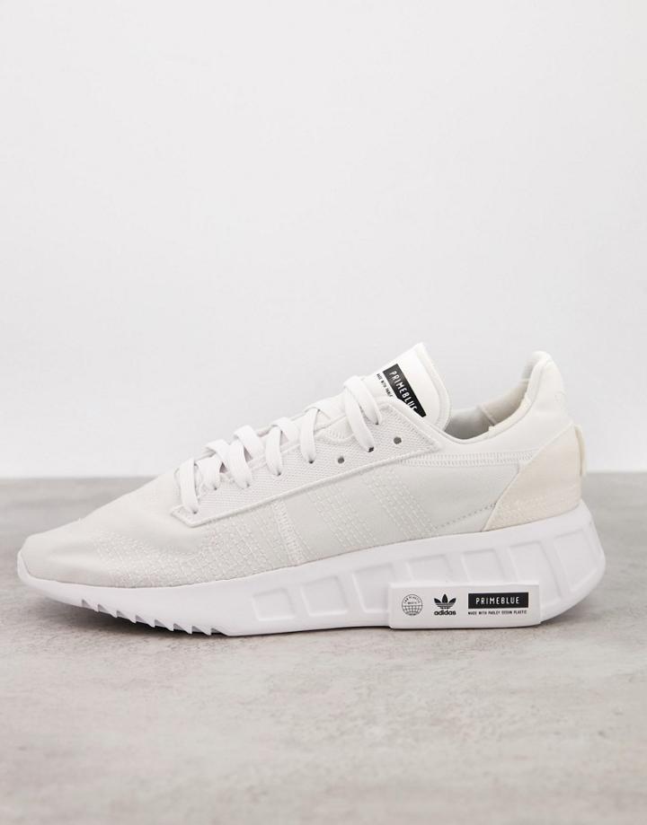 Adidas Originals Geo Diver Primeblue Sneakers In Triple White-blues
