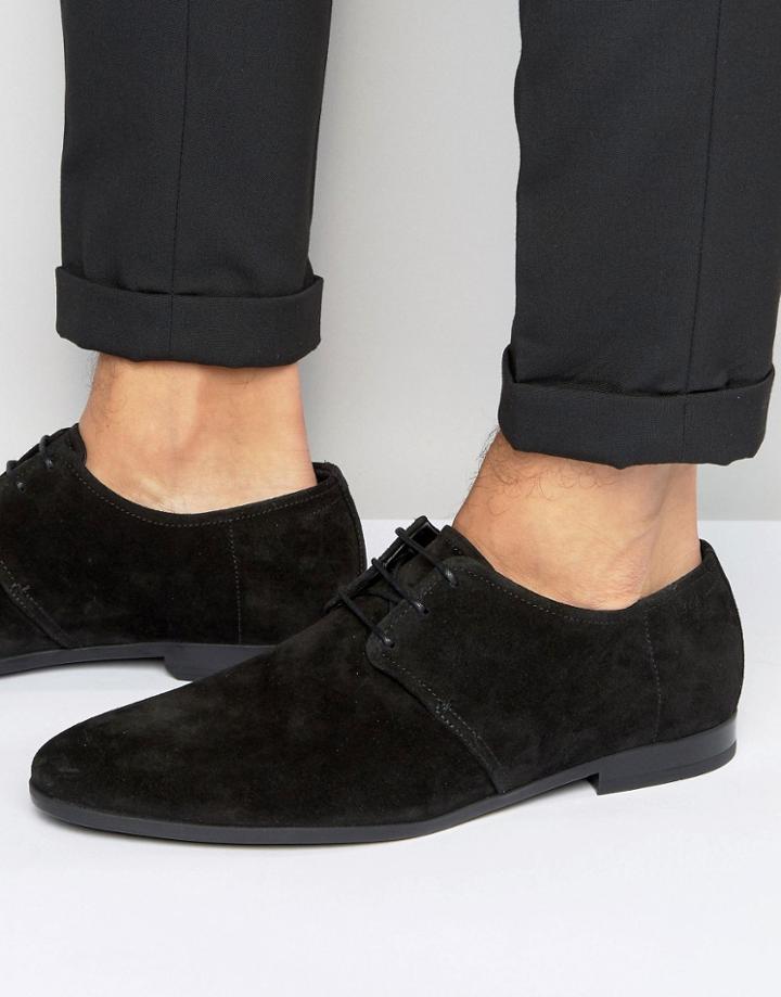 Hugo Boss Paris Suede Derby Shoes - Black