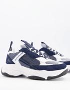 Calvin Klein Jeans Marvin Sneakers In Navy And White-multi
