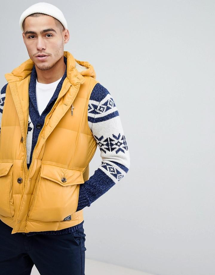 Abercrombie & Fitch Puffer Tank In Yellow - Beige