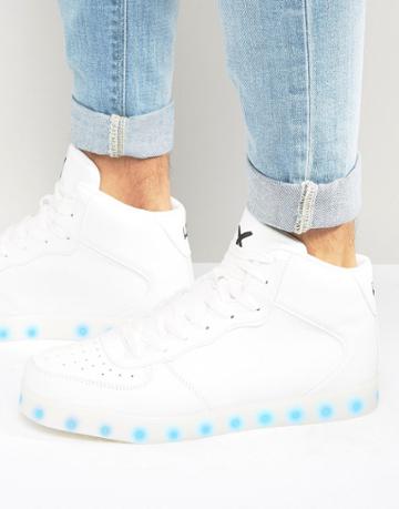 Wize & Ope Led Hi Top Sneakers - White