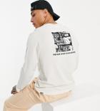 The North Face Distorted Logo Long Sleeve T-shirt In White