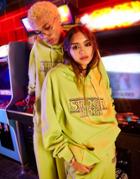 Reclaimed Vintage X Stranger Things Unisex Hoodie In Washed Yellow With Logo-multi
