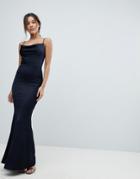Lipsy Cowl Neck Maxi Dress - Navy