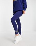 Adidas Originals Americana Logo Leggings In Night Sky Navy