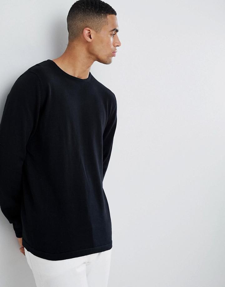 Produkt Basic Knitted Sweatshirt-black