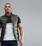 Asos 4505 Tall Packable Vest With Quilting - Green