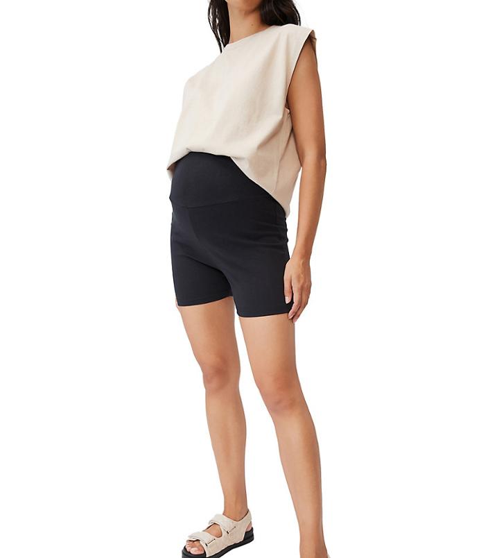Cotton: On Maternity Short In Black