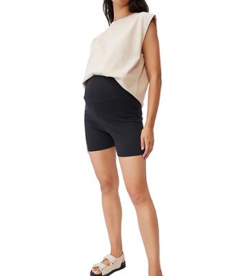 Cotton: On Maternity Short In Black