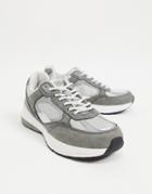 Bershka Sporty Sneakers In Gray-grey