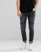 Diesel Fourk Biker Jeans In Gray Wash - Gray