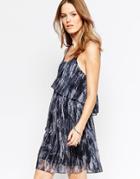 Pepe Jeans Pat Marble Effect Tiered Dress - 999black