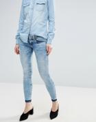 Only Coral Ankle Skinny Jeans - Blue