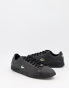 Lacoste Graduate Sneakers Black With Gold Croc