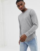Hollister Icon Logo Long Sleeve Top In Charcoal - Gray