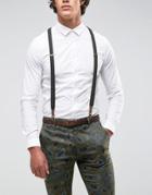Asos Tweed Suspenders - Green