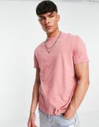 Asos Design T-shirt With Crew Neck In Pink