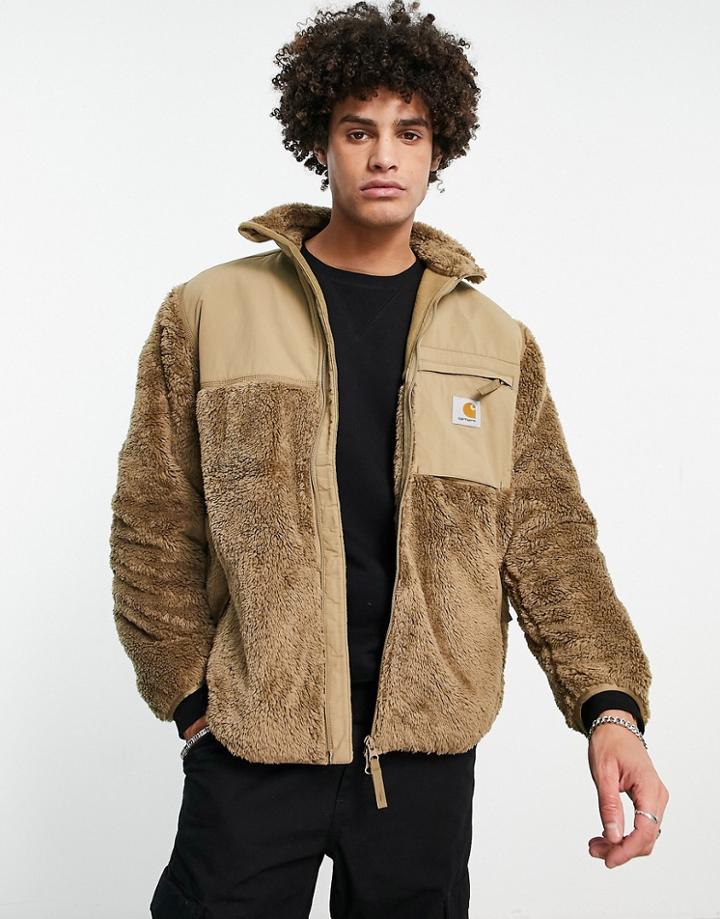 Carhartt Wip Jackson Pile Zip Through Fleece In Brown