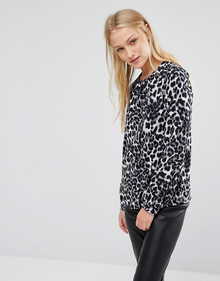 Newlily Blouse In Leopard Print - Multi