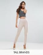 Missguided Tall Split Front Cigarette Pants - Pink