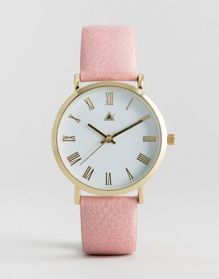 Asos Pale Pink Strap Watch - Pink
