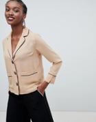 New Look Pocket Piped Shirt - Tan