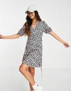 Whistles Exclusive Animal Print Wrap Jersey Dress In Multi