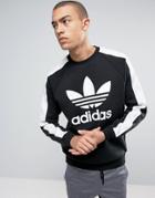 Adidas Originals Berlin Pack Crew Neck Sweatshirt With Trefoil Logo In Black Bk7179 - Black