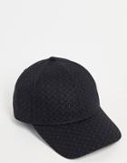 Calvin Klein All Over Monogram Cap In Black