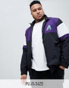 New Era Plus Arizona Diamond Backs Track Jacket In Black - Black
