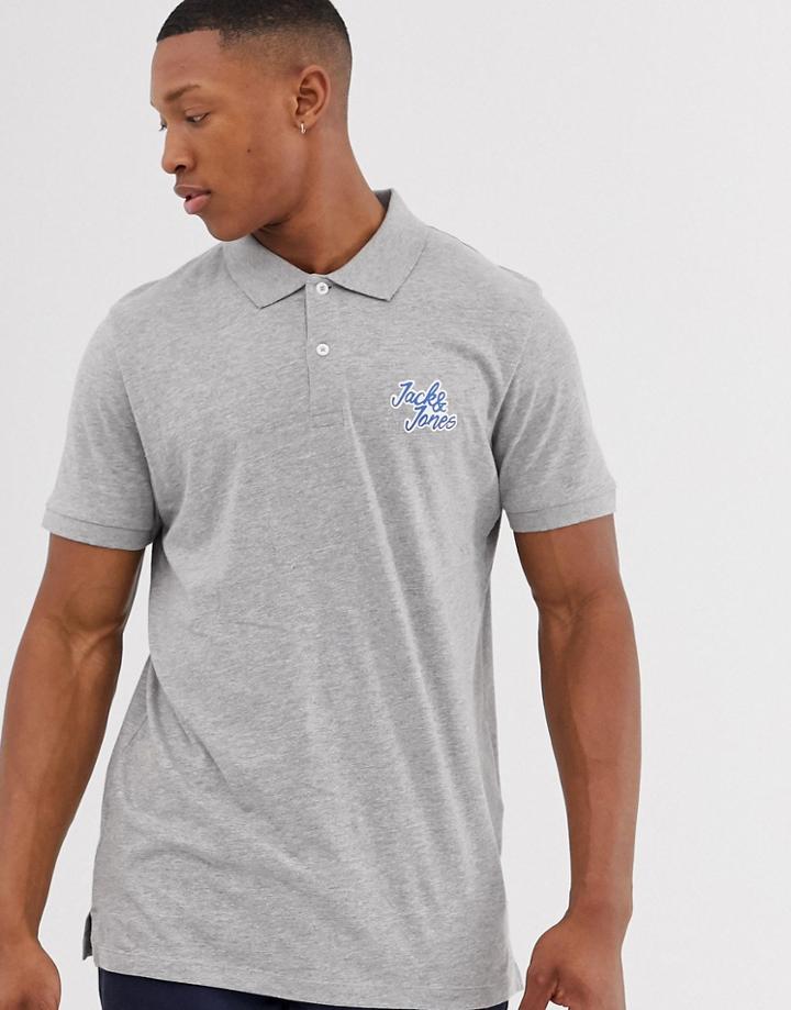 Jack & Jones Logo Polo-gray