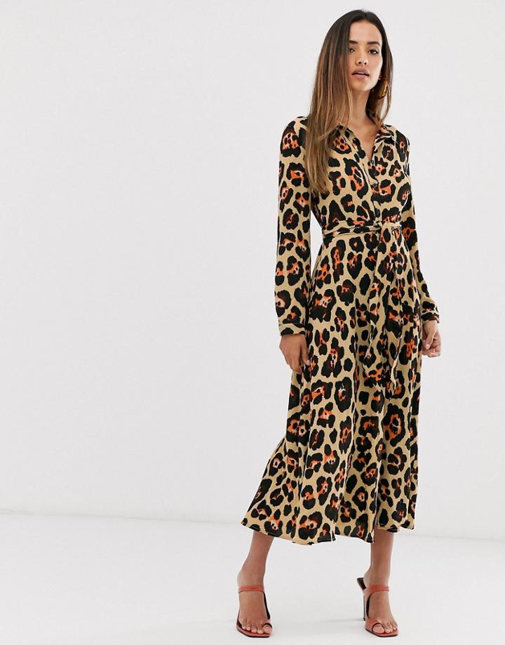 Ax Paris Maxi Button Through Shirt Dress