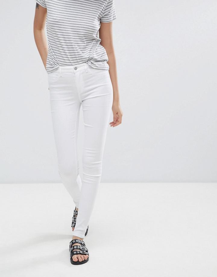Pieces Just Wear Skinny Jeans - White