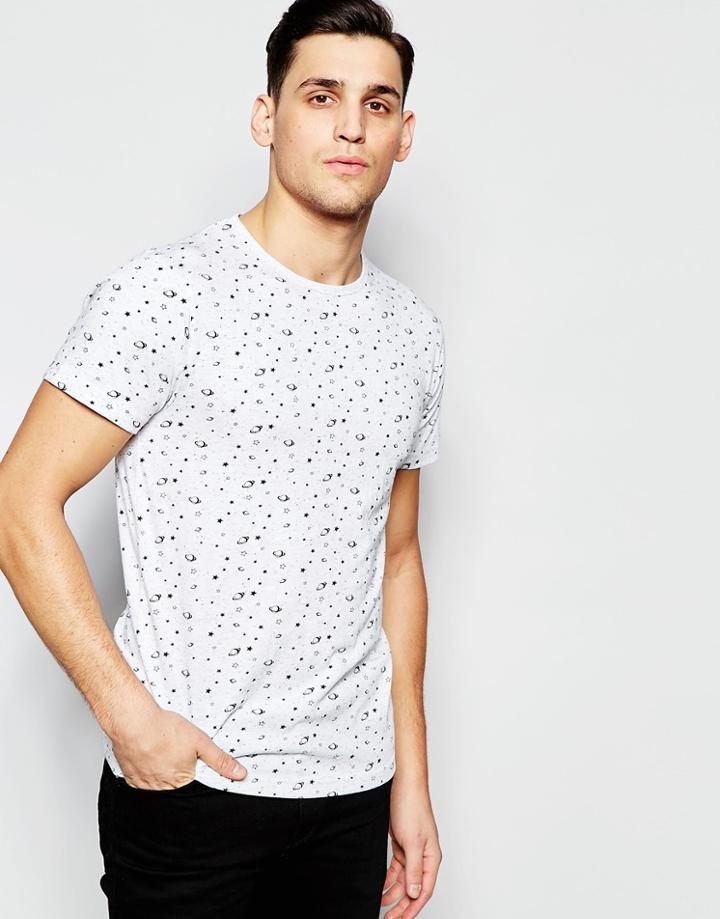 D-struct Astro Print T-shirt - White